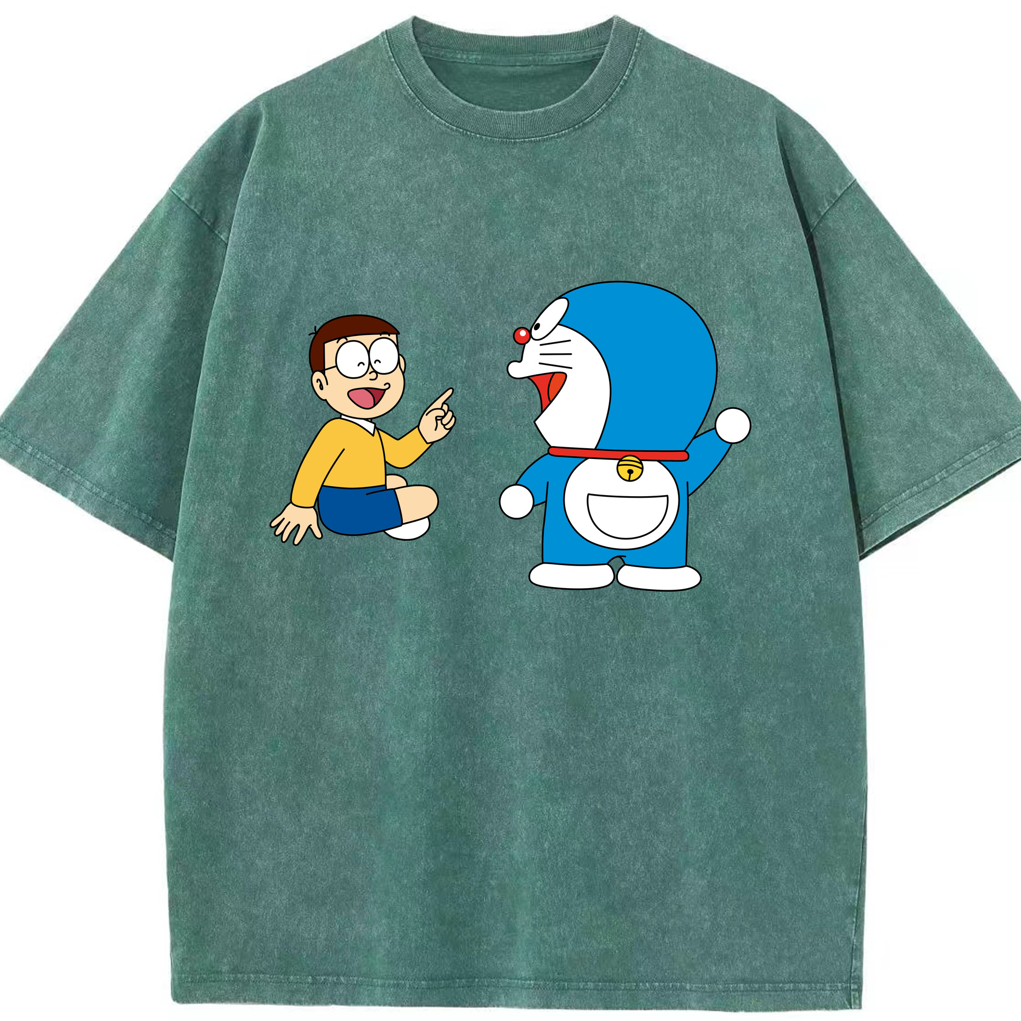 （画像用） ドラえもん Doraemon 綿100% ヴィンテージ風 半袖Tシャツ（フロントプリント）